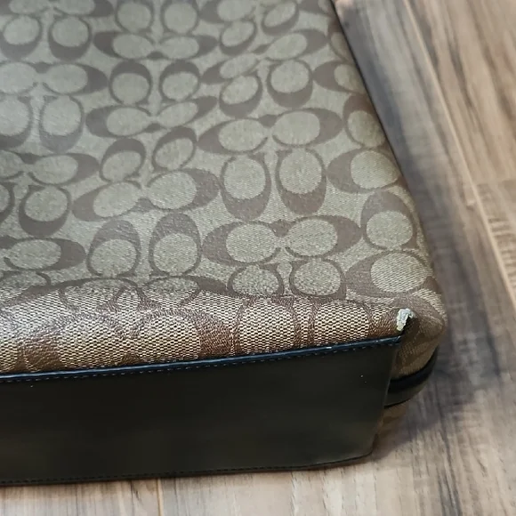 Coach Signature Marlon Women's Dark Brown and Tan Hobo Bag - Picture 4 of 17